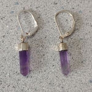 Final price!*Amethyst/Sterling Leverback